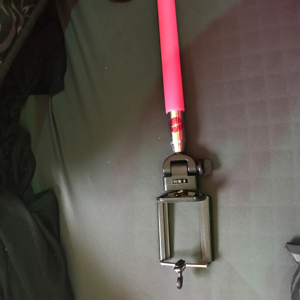 Betsey Johnson pink selfie stick